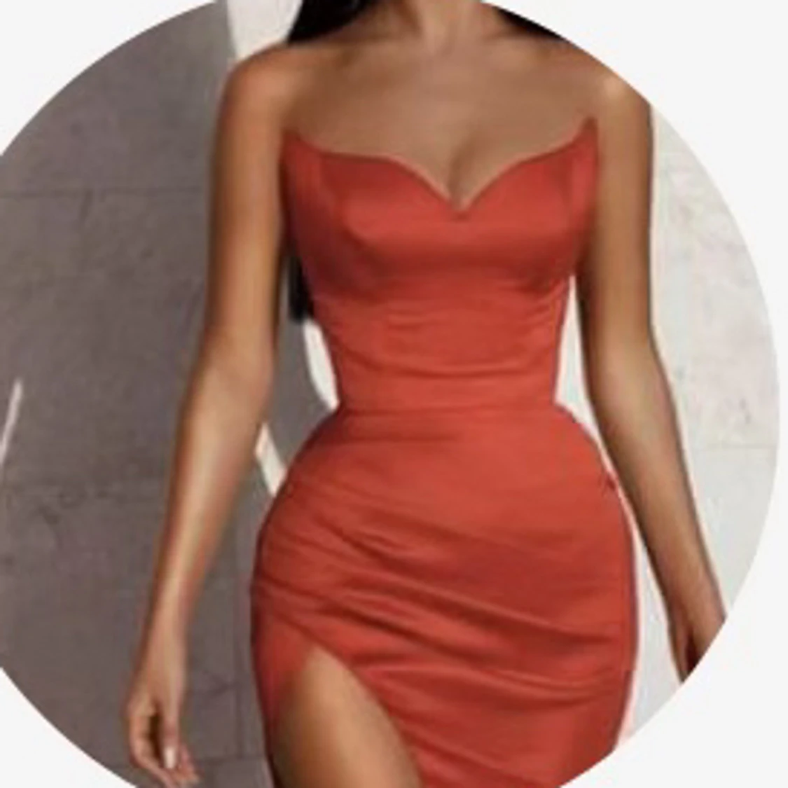 Röd/orange balklänning