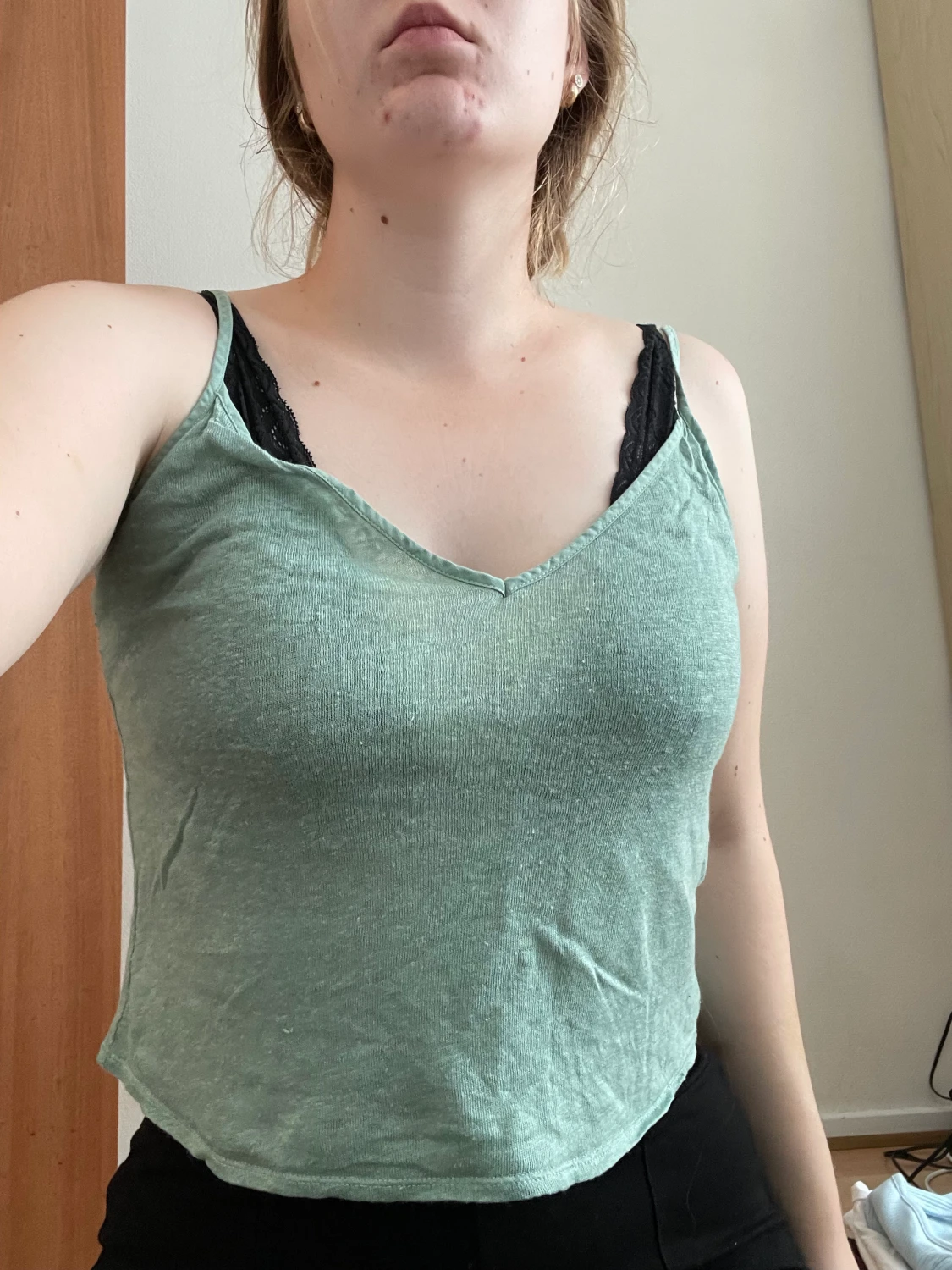 Mint green top