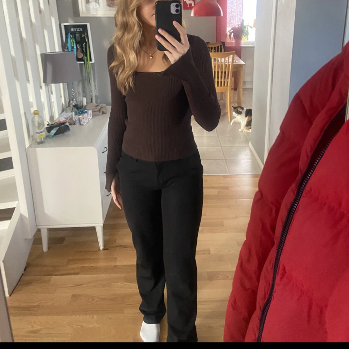 Lågmidjade kostymbyxor