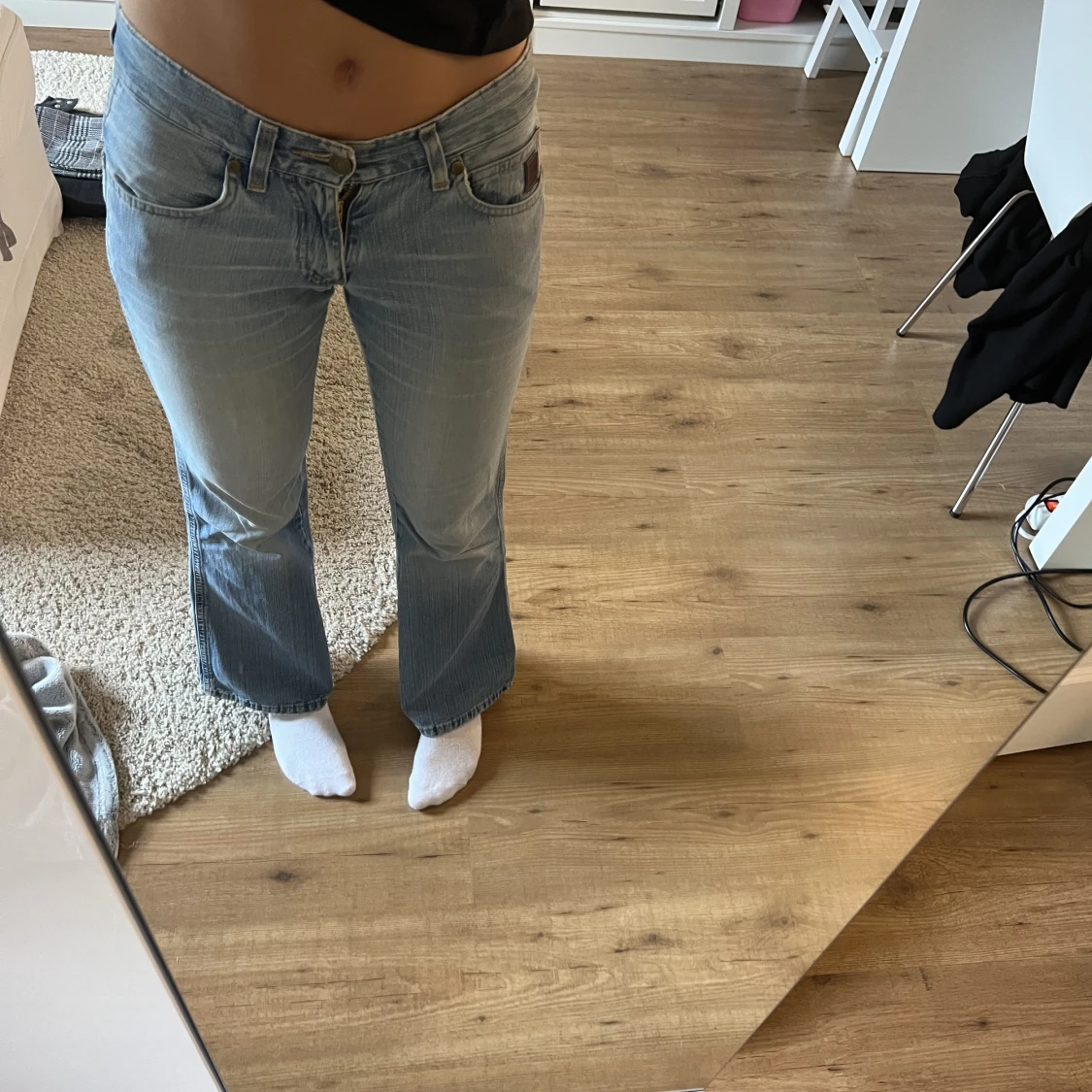 Bootcut lågmidjade jeans
