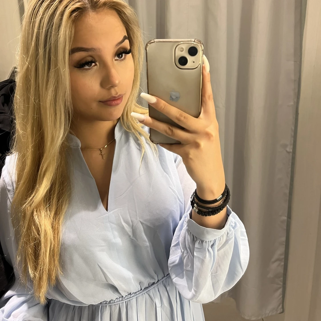 Hm blå klänning  - 90