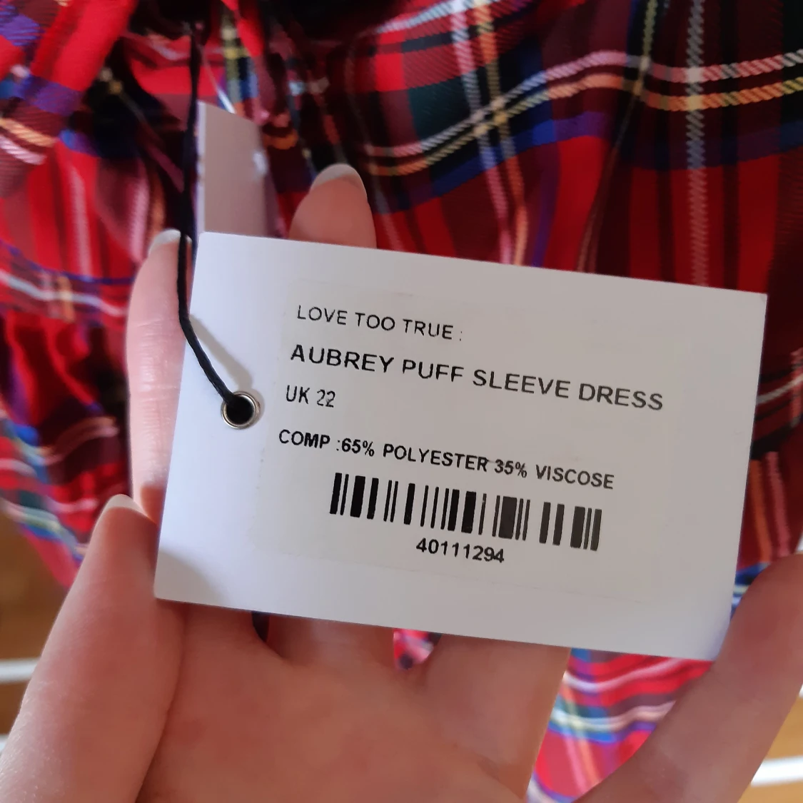 Skotskrutig klänning - 91