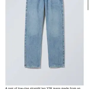 Säljer dessa weekday jeans i 30/32. Passar bra i längden på mig som är 165 ish. Använd ej köp nu
