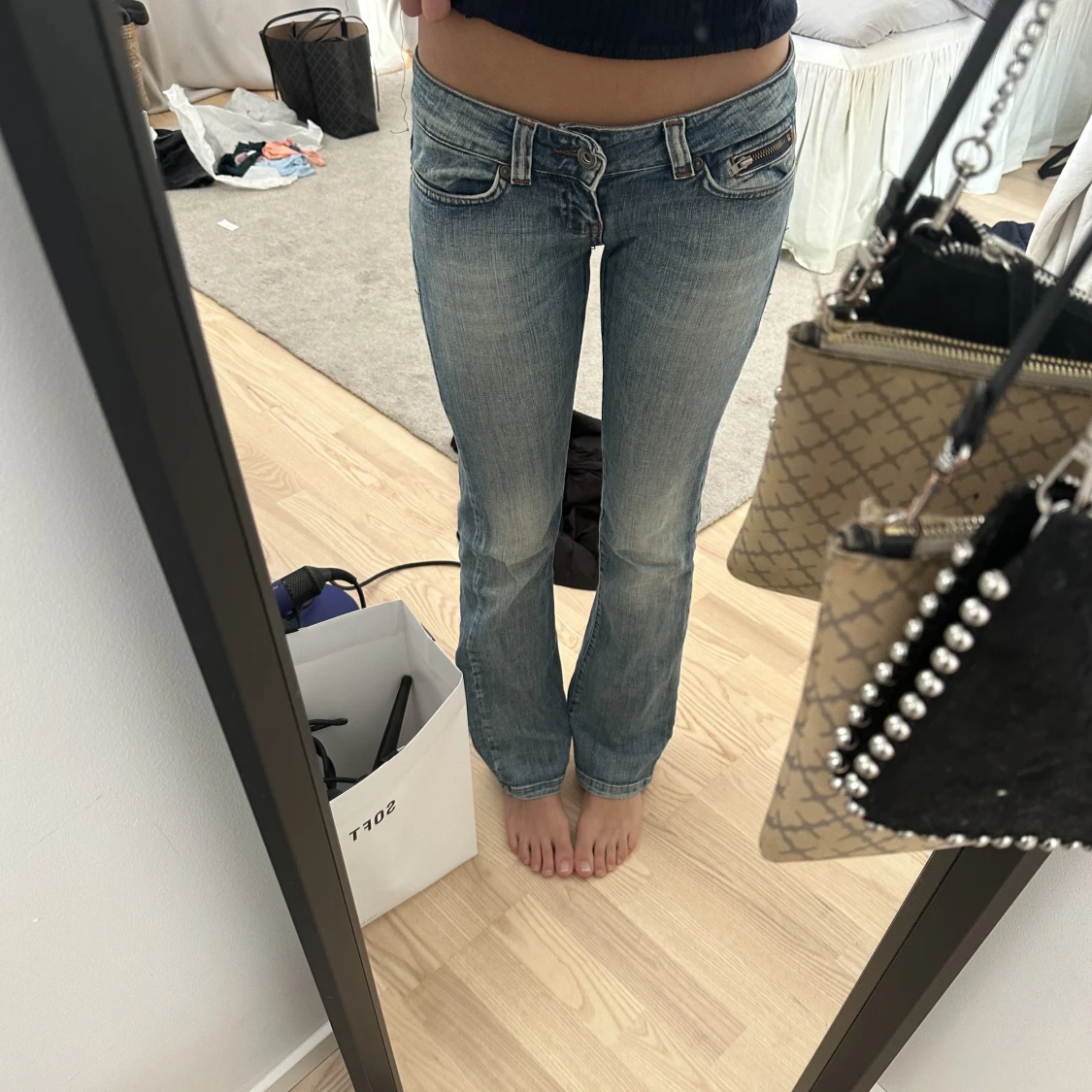 Lågmidjade jeans