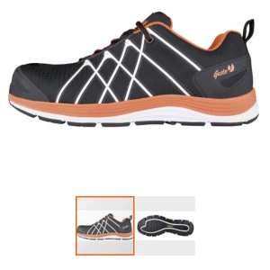 Helt nya arbetsskor med stålhätta och ESD strl 40 - Luftig skyddssko i fräck design. Metallfri och utrsutad med Nano-tåhätta, mjukt spiktrampsskydd, oljeresistent yttersula och mellansula av EVA.  Storlek 40 Nypris runt 1000 :-