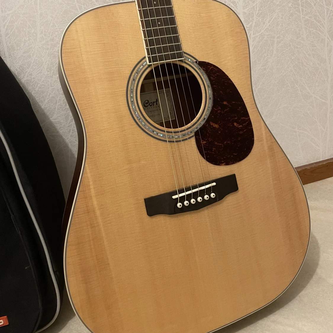 Akustisk gitarr med väska - 90