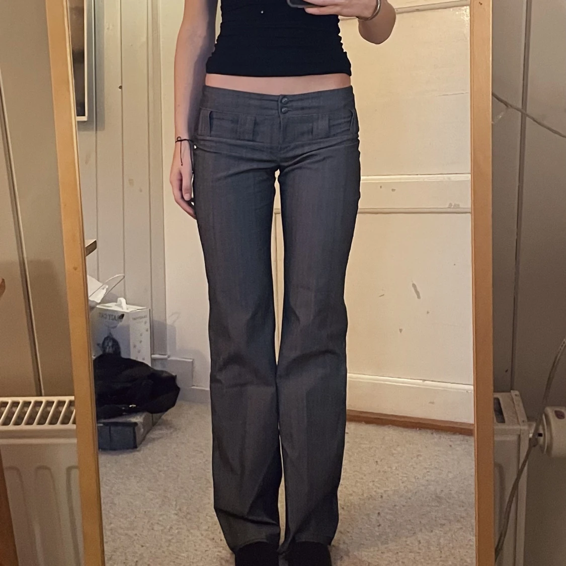 Lågmidjade kostymbyxor 