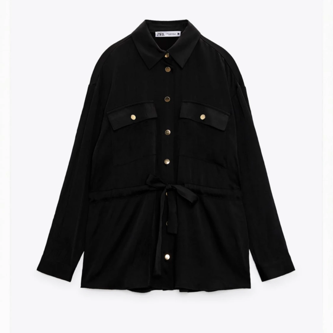 ZARA OVERSHIRT SATIN skjorta blus  - 90