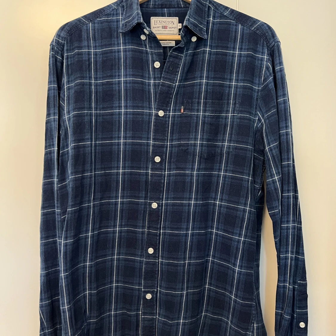 Skjorta, blårandig, lexington M