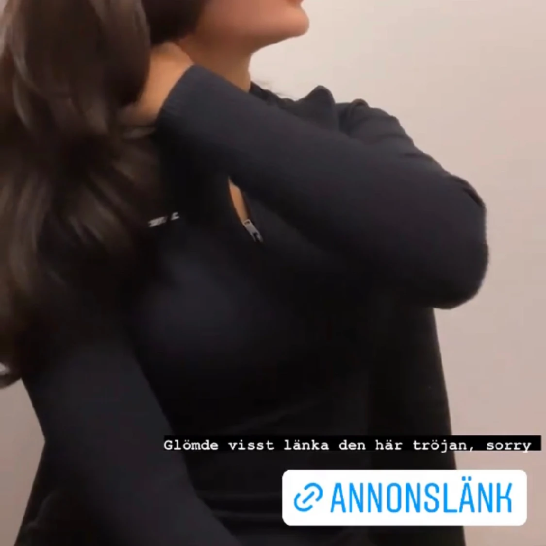 Black ribbed zip long sleeve Aimn - 90