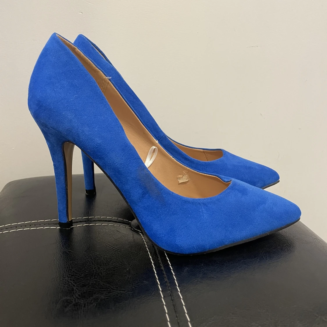 Blåa Mocka klackar - 90