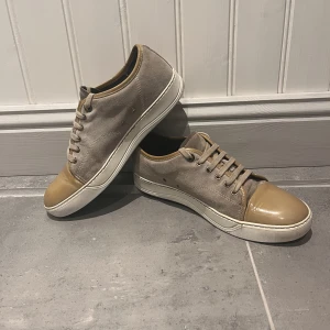 Lanvin sneakers - Säljer dessa snygga Lanvin skorna i en sällsynt färg. Skicket på skorna är 7/10, det finns två små hål vid hälen som inte syns eller märks. Skriv gärna om du har fler frågor!