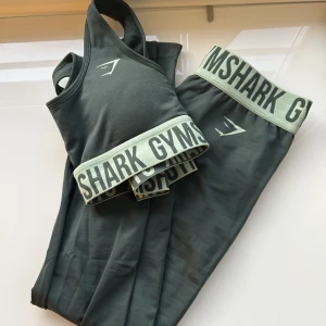 Gymshark träningssett - Säljer både thights och matchande överdel från gymshark. Mycket bra skick och sitter bra på!  Kontakta mig vid intresse av att endast köpa antingen tights eller överdel.