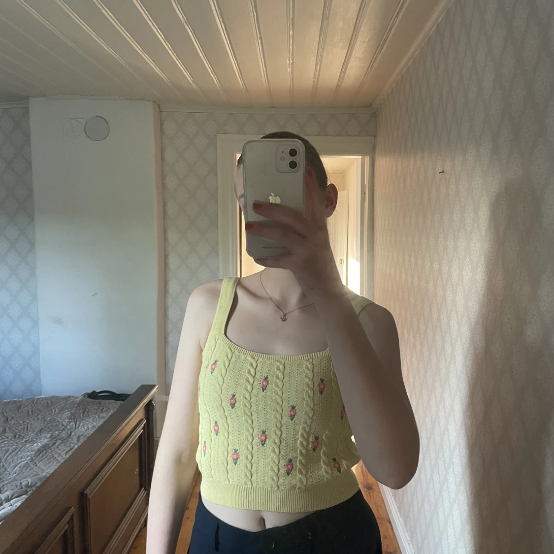 Virkat linne från Mango