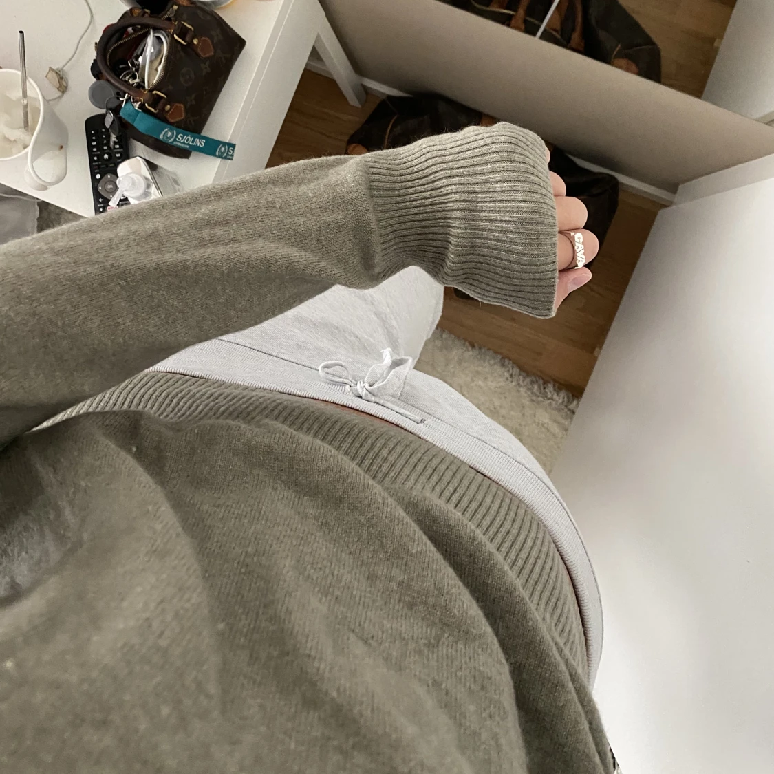 Grön Kashmir tröja  - 90