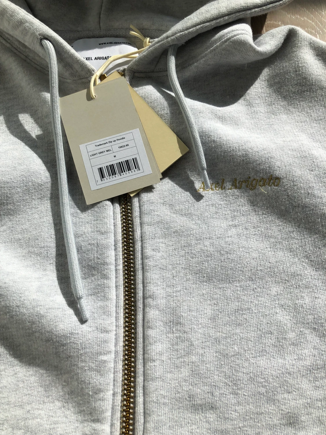 Ljusgrå arigato zip up - 90