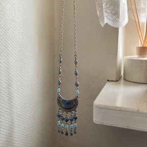 Bohemiskt halsband - Bohemiskt halsband med blåa stenar och pärlor ❤️ skriv för mer bilder eller ett annat pris!