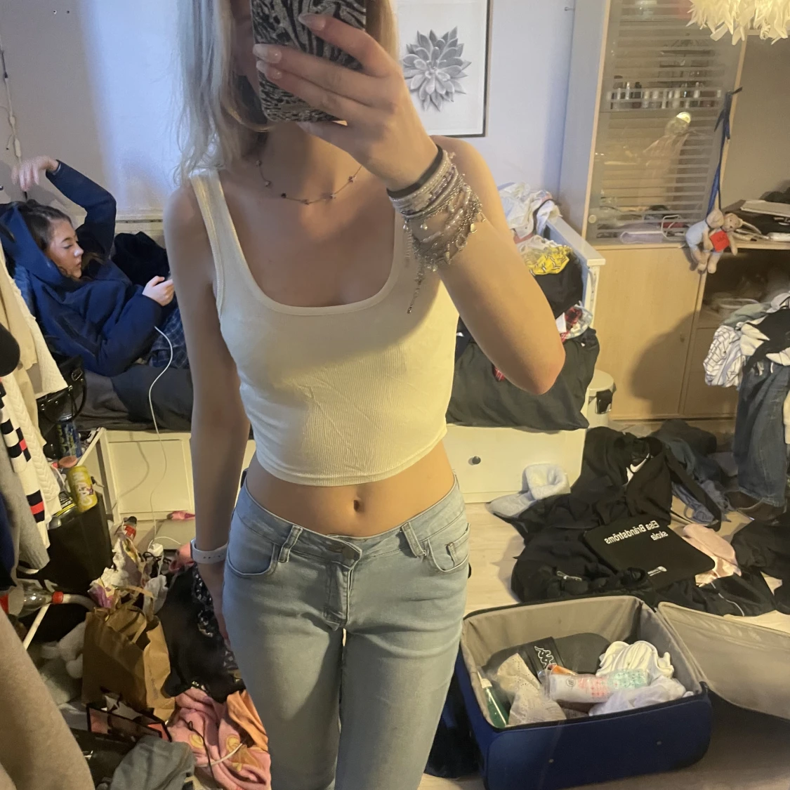 Linne med tjocka ärmar - 90