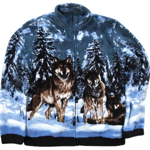 Varg Fleece - Extremt cool fleecejacka med Varg print, superkvalitet och superskick. Storlek L, ställ gärna frågor!😊