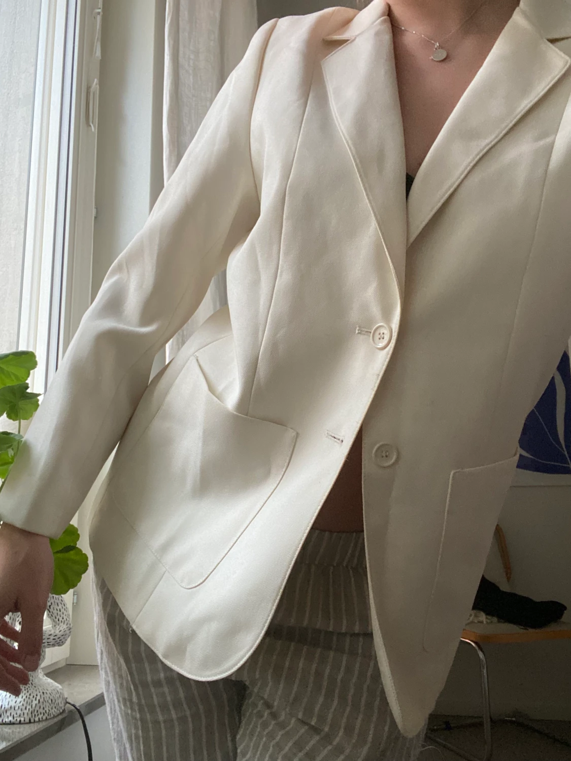 Vit vintage kavaj - 90