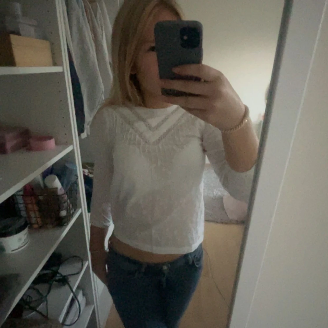 Snygg vit blus