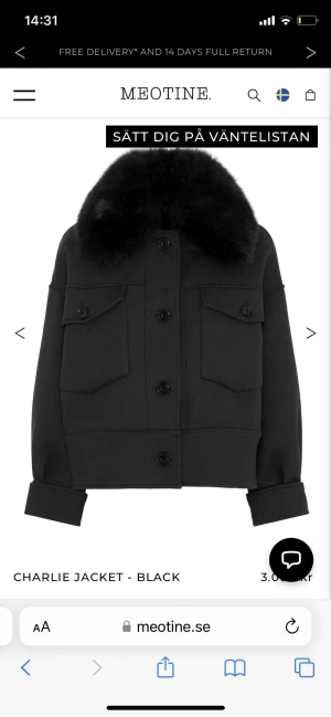 Meotine jacka - Säljer min super fina meotine jacka!❤️den är i väldigt bra skick. Ny pris 3000, den är även slutsåld på hemsidan❤️köp direkt för 2500. Skriv privat om ni vill ha fler bilder eller om ni undrar något❤️