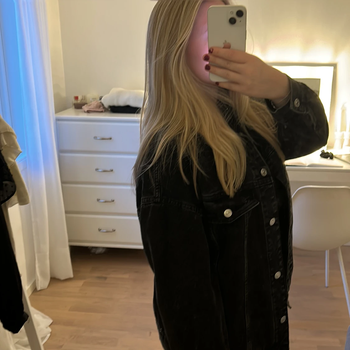 Svart jeans jacka  - 90