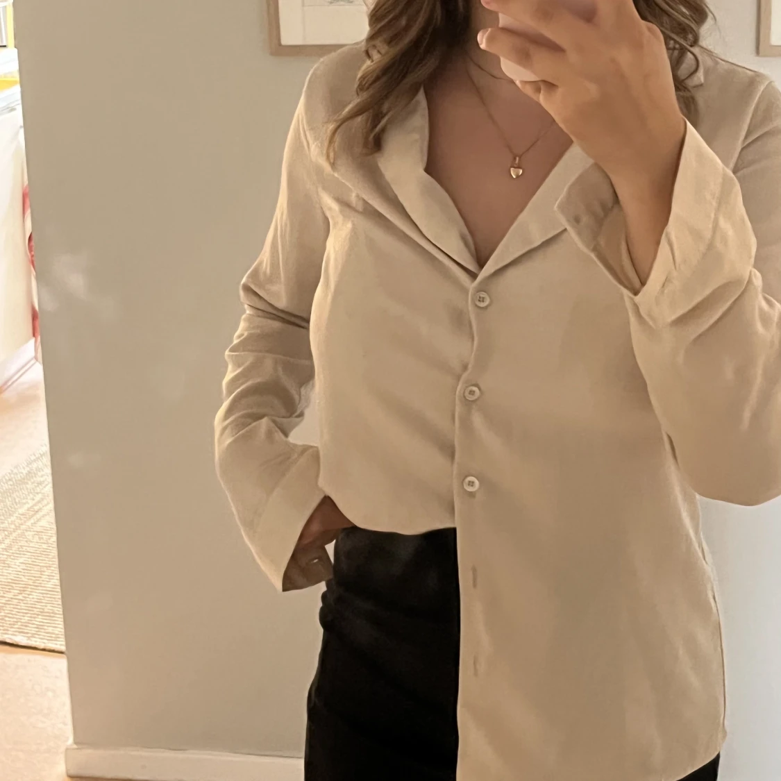 Beige blus/skjorta