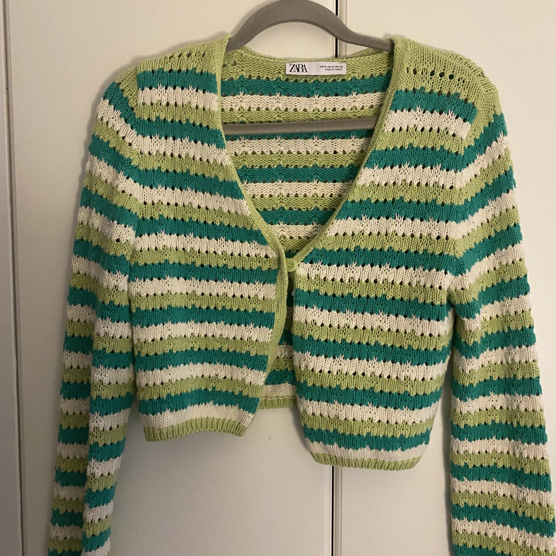 Virkad kofta från zara