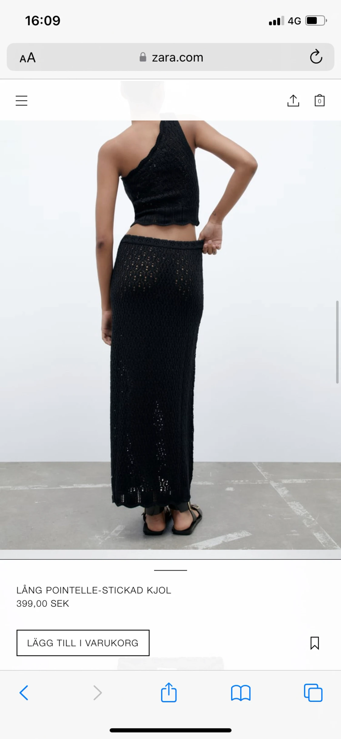 Lång stickad kjol från Zara - 90