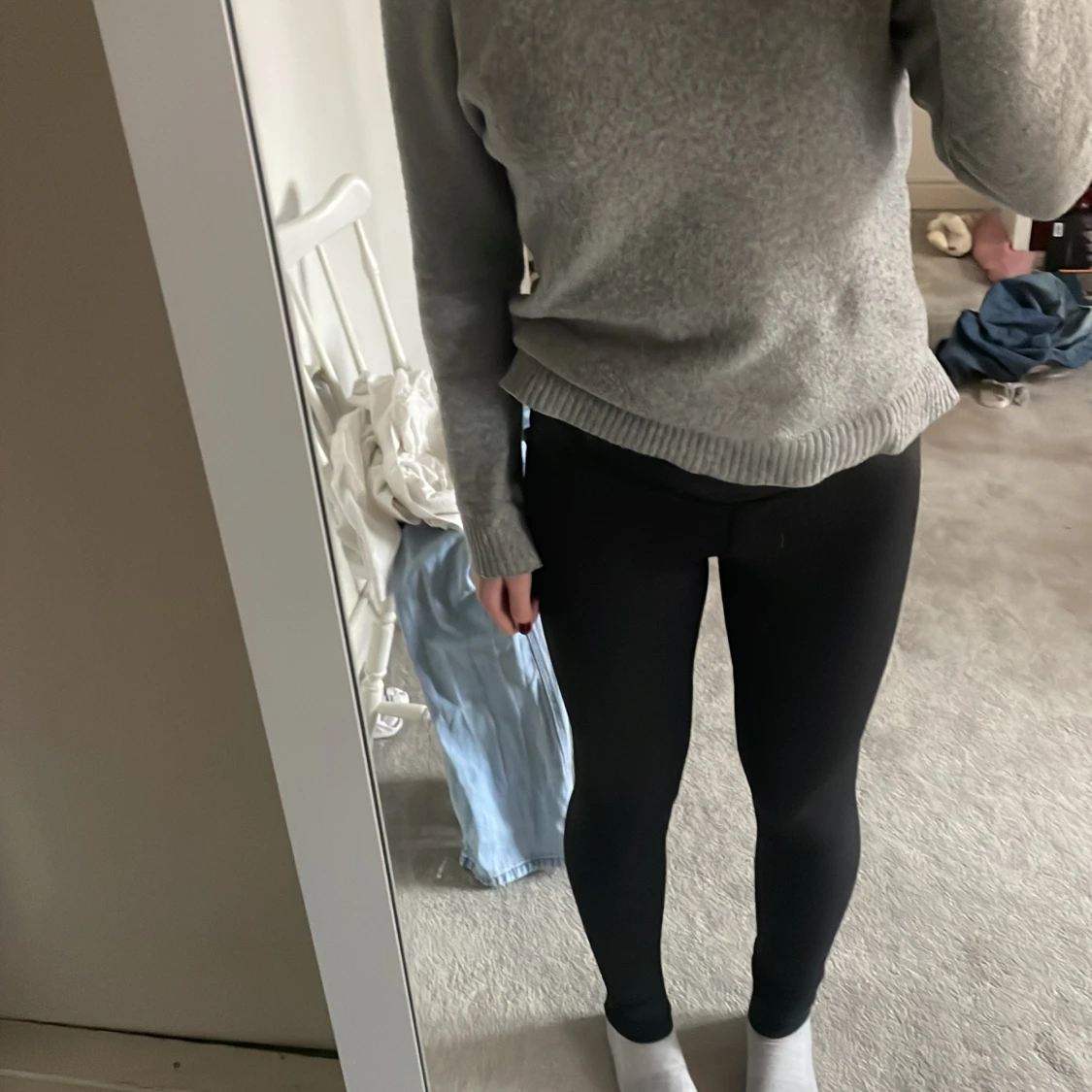 Mörk gråa träningstights💗