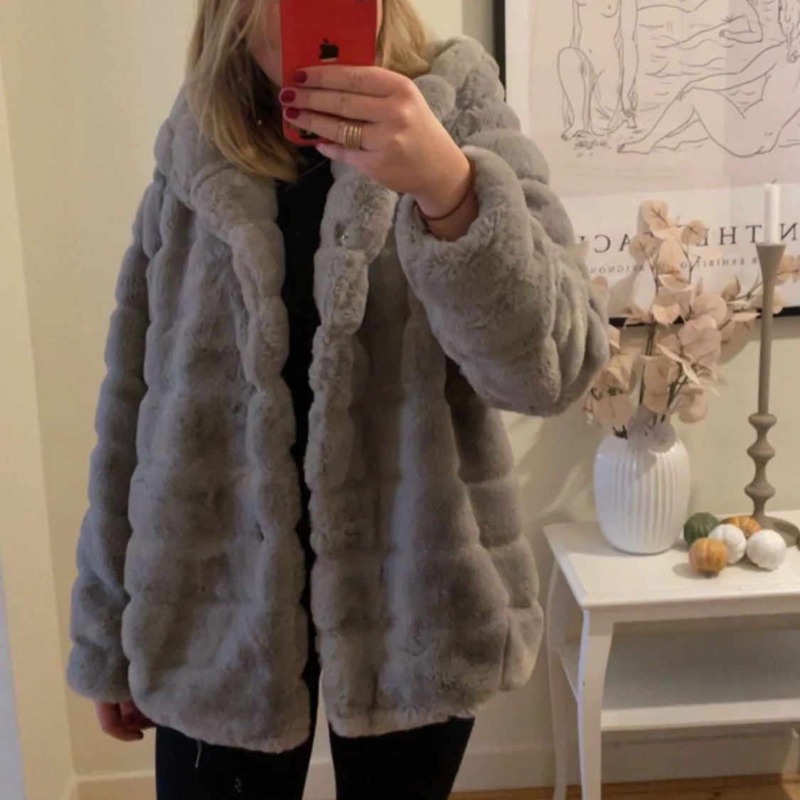 fuskpäls jacka - 90