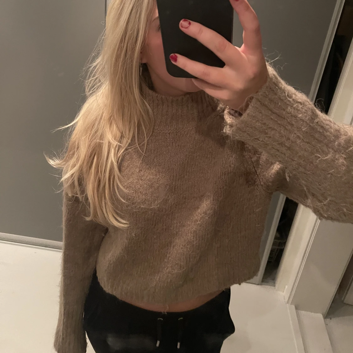 Varm stickad tröja - 90