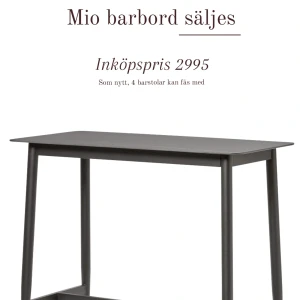 Mio barbord  - Mått  H105, B60, L120
