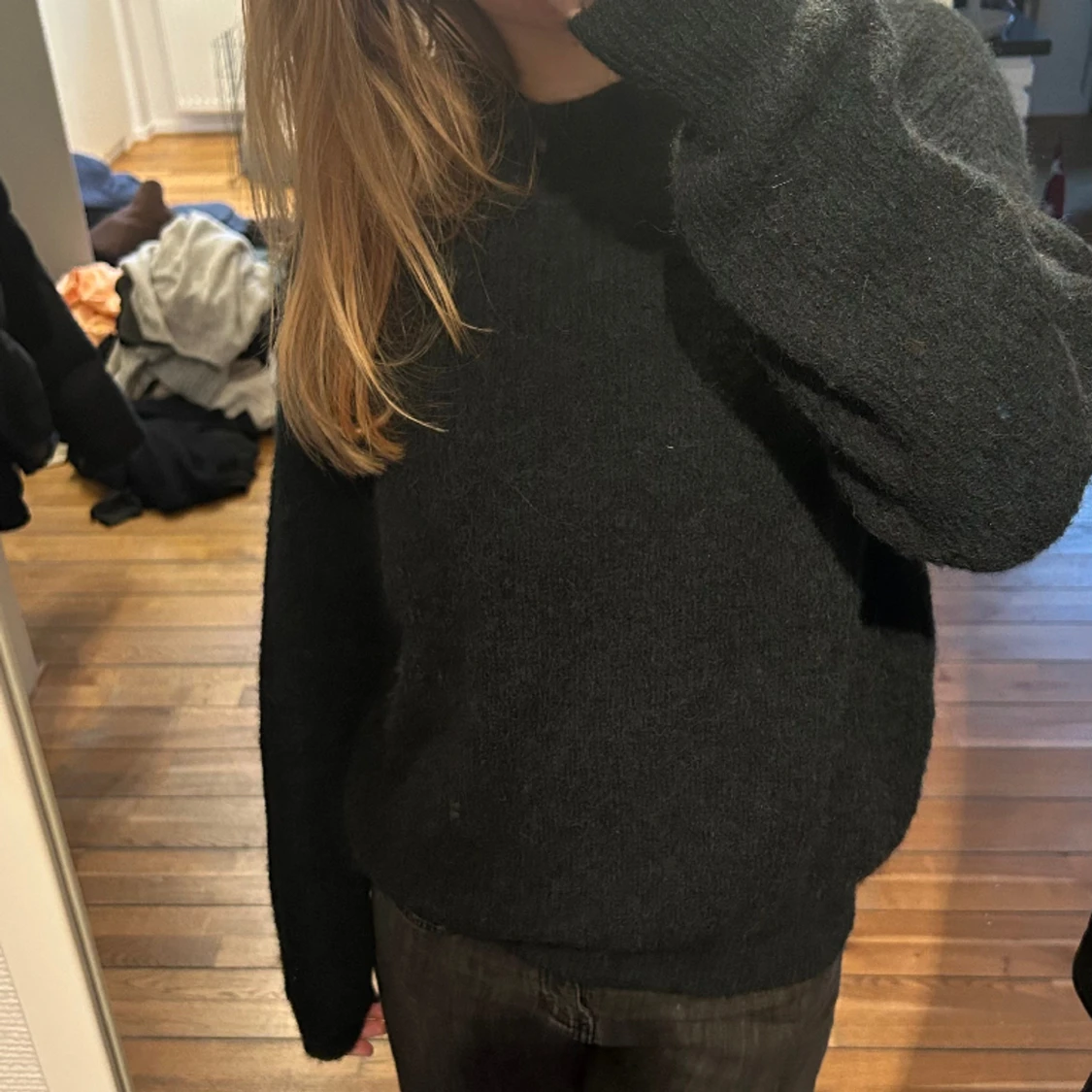 Grön stickad tröja