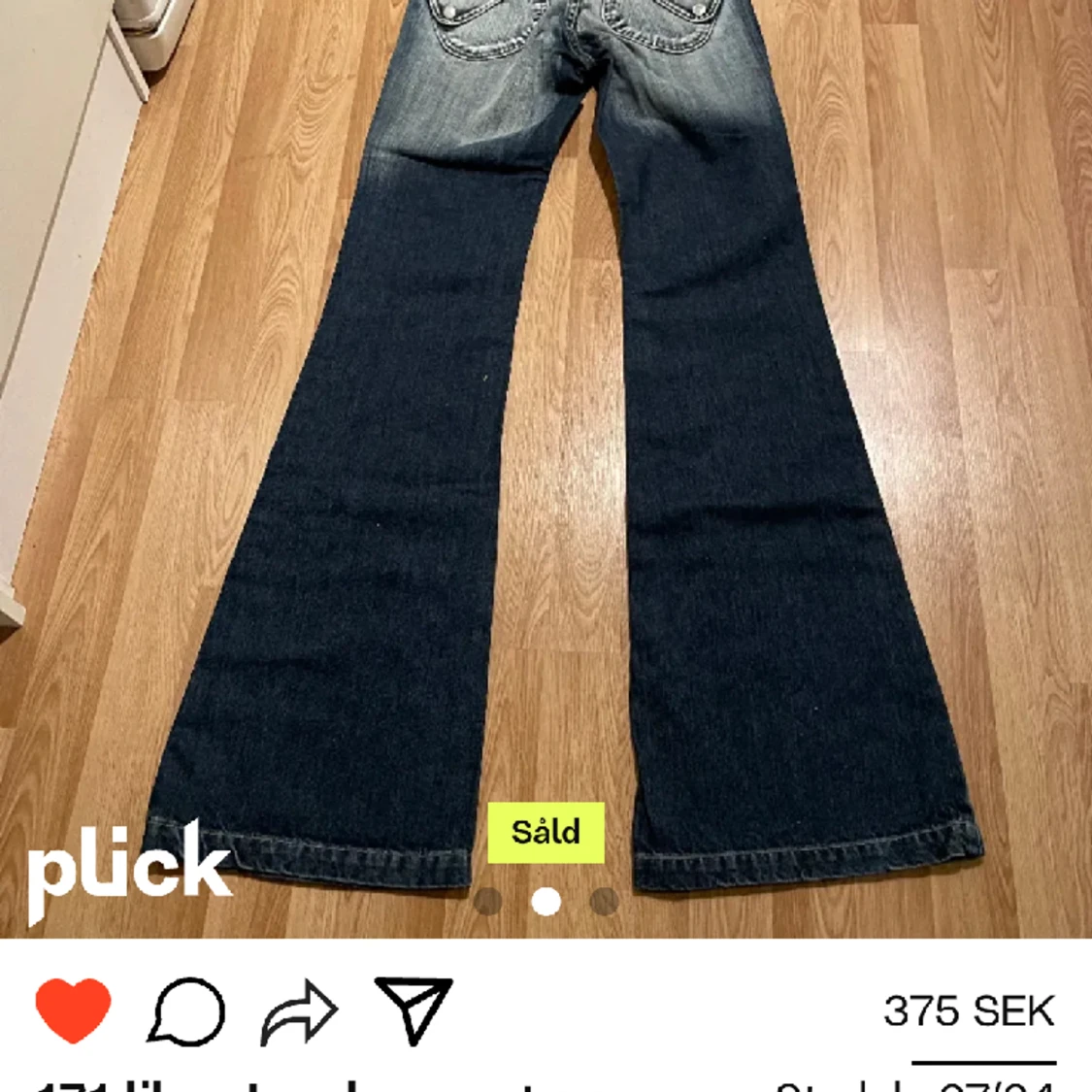 Lågmidjade bootcut jeans - 90