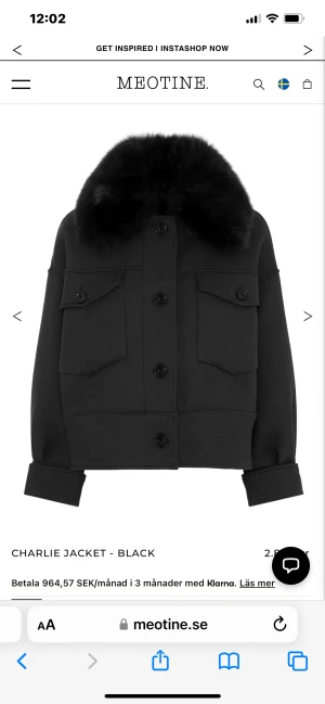 Intressekoll Meotine jacka  - Vill sälja min Meotine för ett högt bud eller byta mot någon annan t.ex Moncler cardigan eller någon annan,köpte jackan i februari från hemsidan 💖