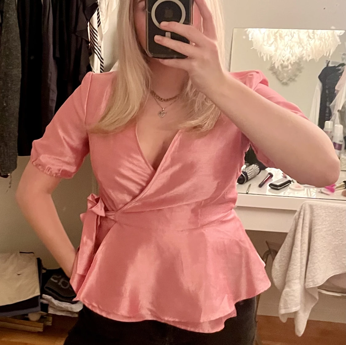 Jättesöt rosa blus  - 90