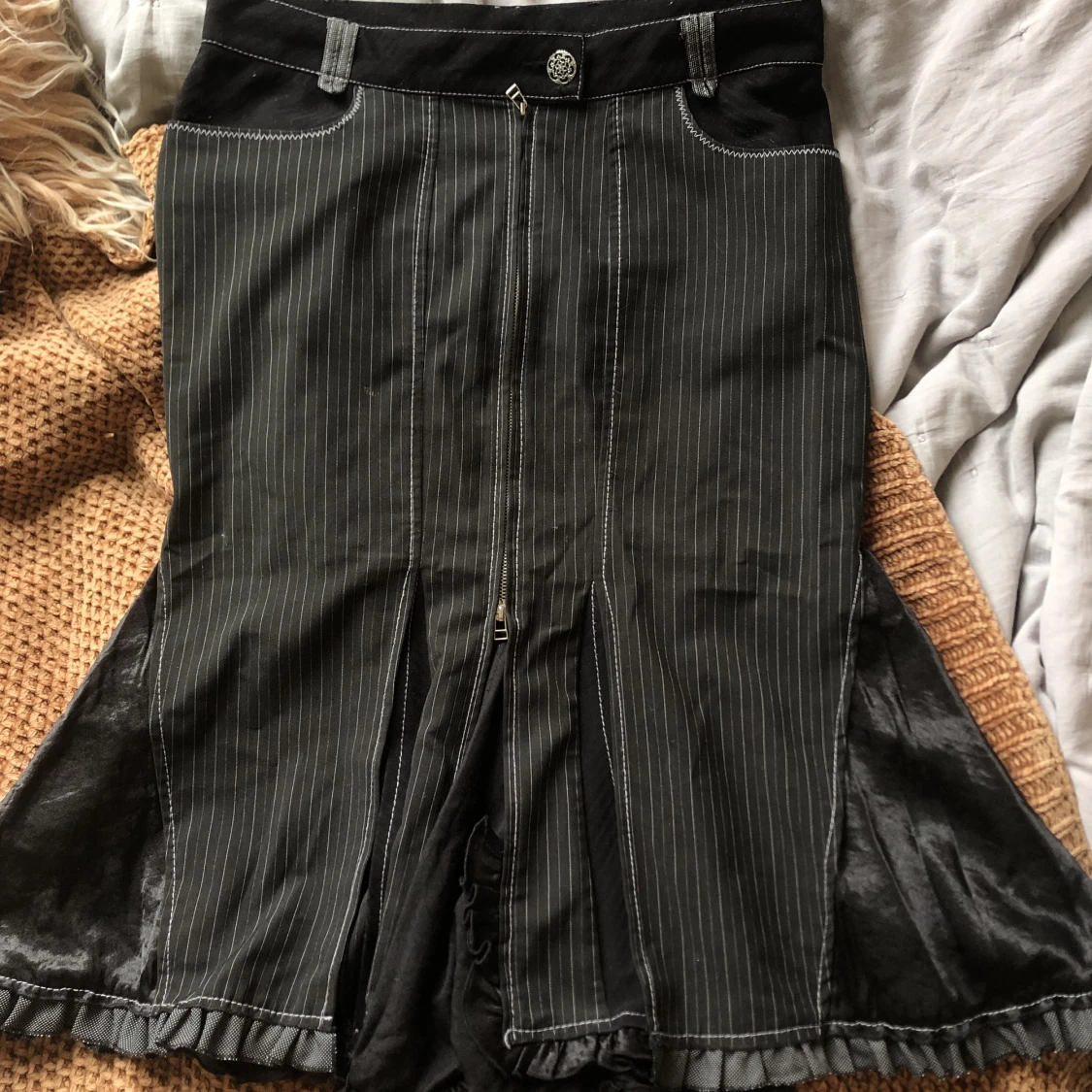 svart midi kjol - 90