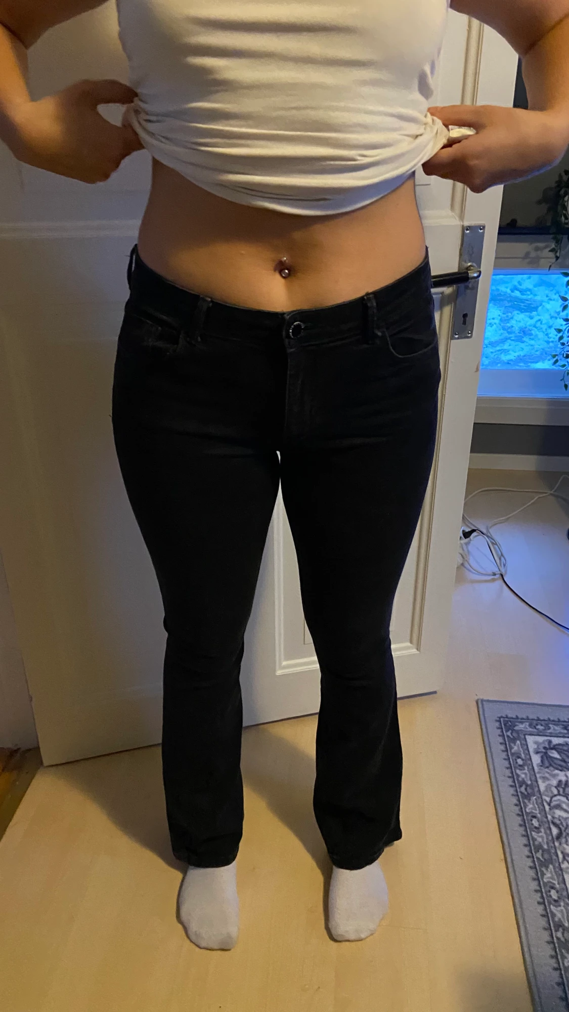 Svarta bootcat jeans 