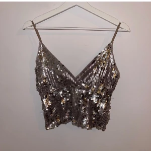 Zara glitter topp - En fin glittrig top från Zara som jag köpte här på plick💕 tyvärr var den för liten för mig så nu säljer jag den vidare.
