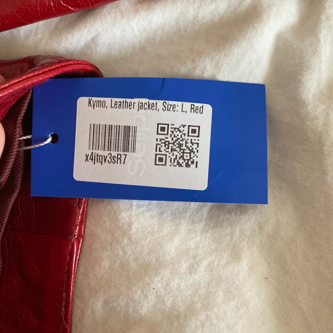 Röd läderjacka - 91