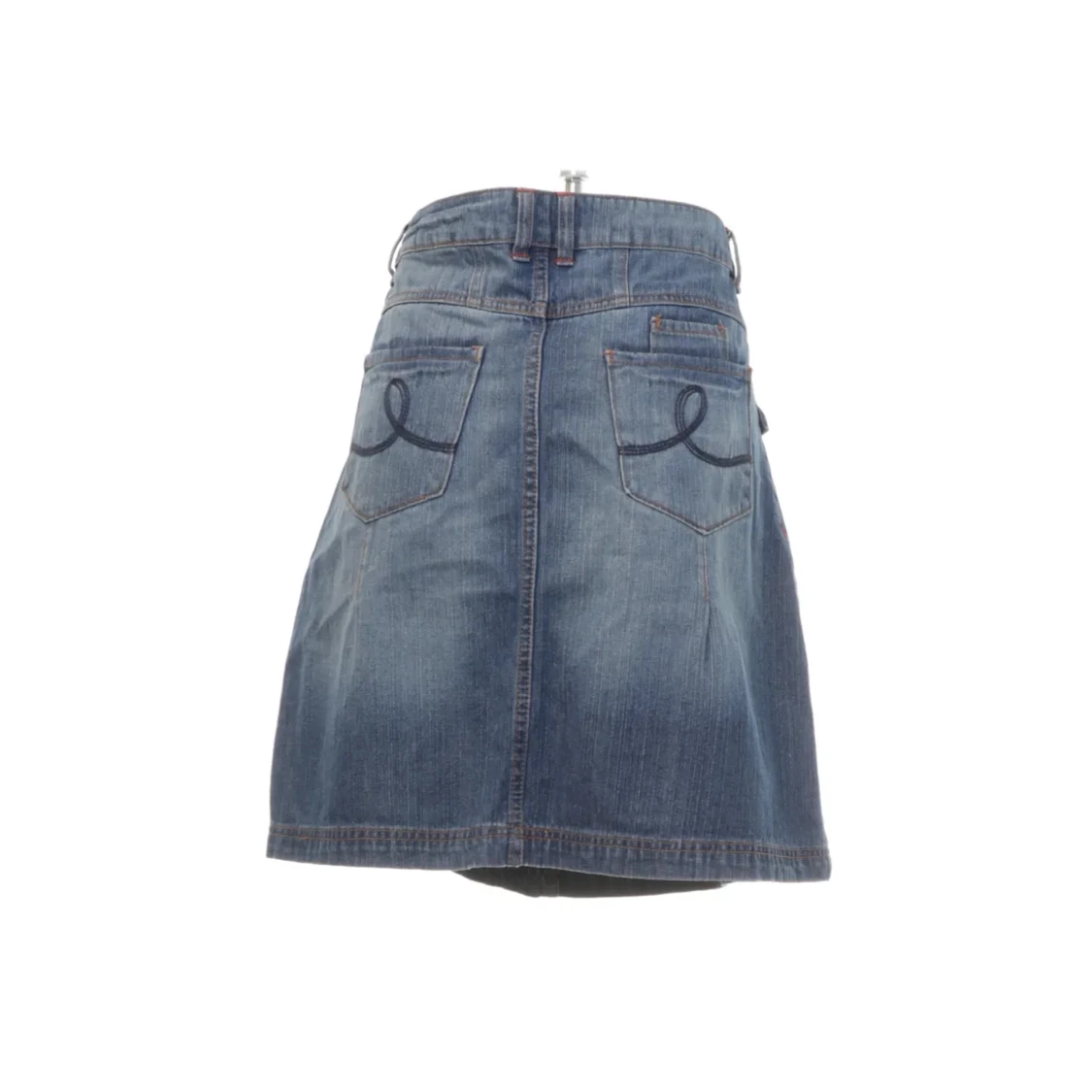 Jeanskjol med broderade fickor - 91