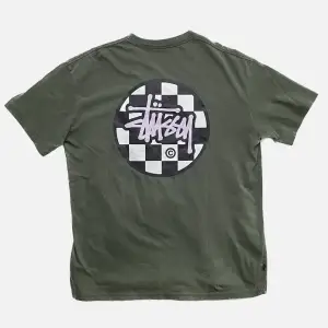 +vintage stussy checkerboard tee green +size: L