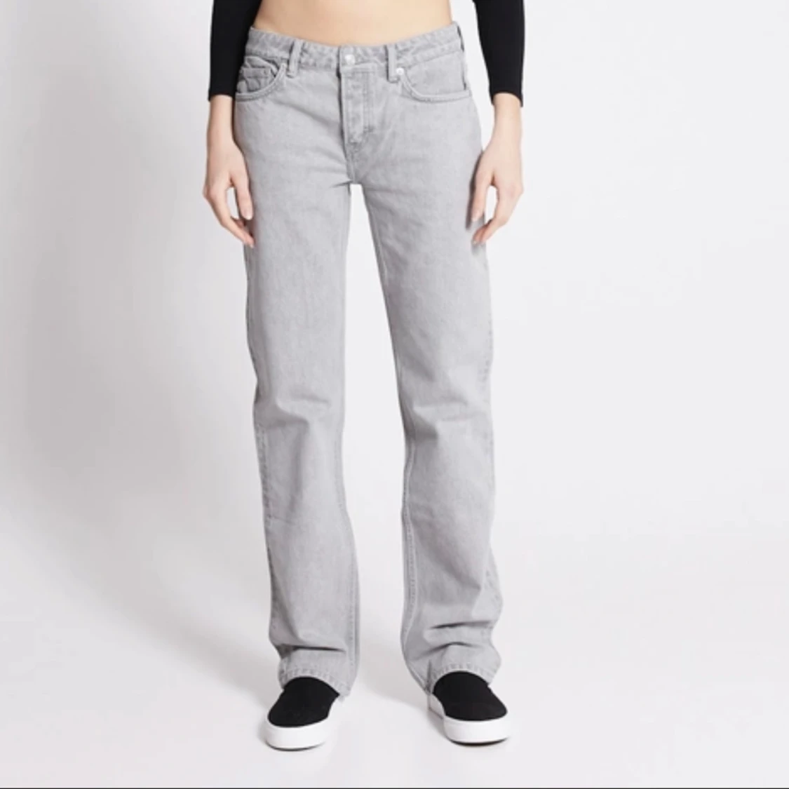 Gråa baggy jeans