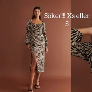 SÖKER DENNA KLÄNNING!! storlek Xs eller S spelar ingen roll