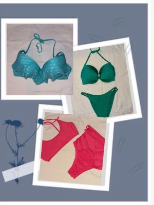 Bikini - Två bikinis och en överdel. Lappar borta men skulle säga att dom passar 36/38 s/m 70/75 