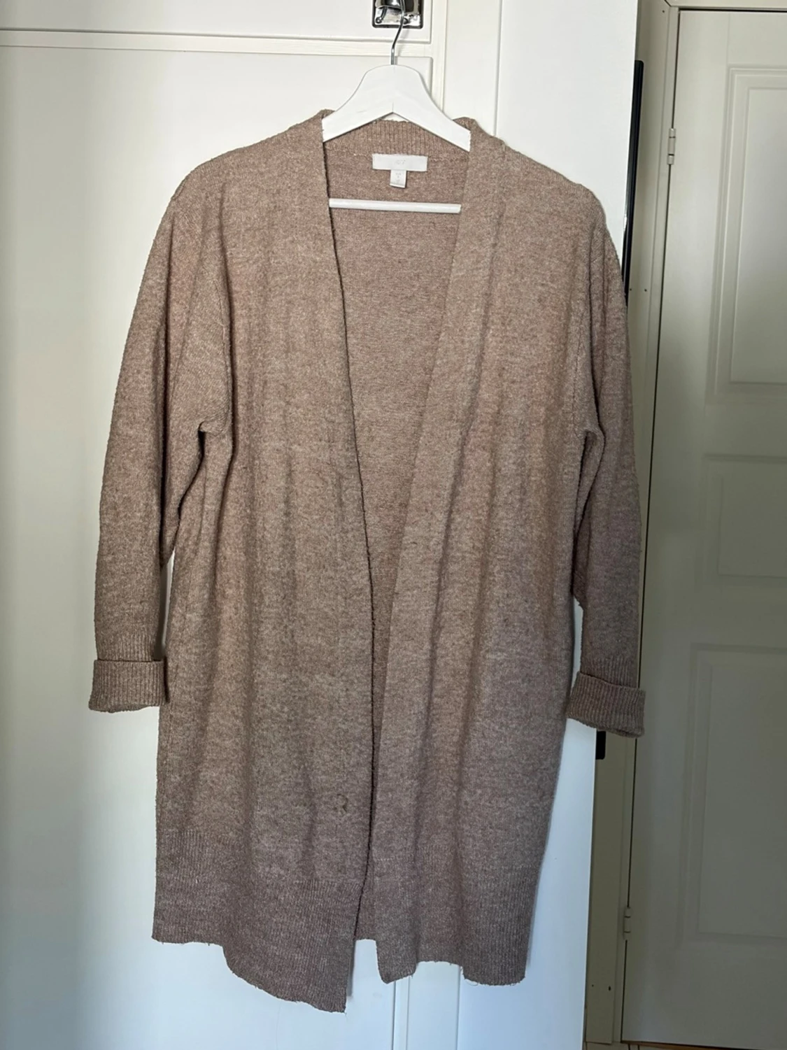 Beige lång kofta - 3