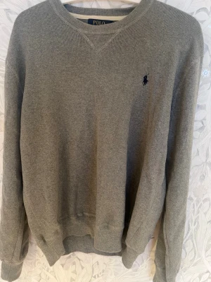 Polo Ralph Lauren grå sweatshirt – M - Grå sweatshirt från Polo Ralph Lauren i storlek M. Klassisk modell med broderad Ralph Lauren-logga på bröstet.  Bra begagnat skick. Säljs då den inte används längre.  Storlek: M Färg: Grå  Kan skicka fler bilder eller mått vid intresse.
