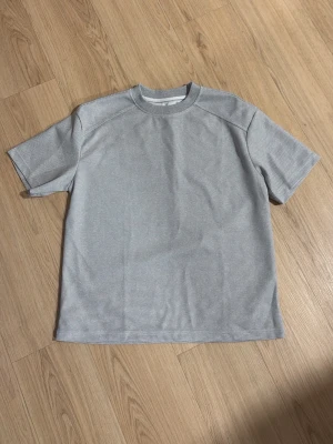 Ljusgrå randig t-shirt - En stilren ljusgrå t-shirt med diskreta tunna ränder. T-shirten har rund halsringning och korta ärmar. Tillverkad i mjukt bomullsmaterial som känns skönt mot huden. Perfekt för en enkel och clean look.
